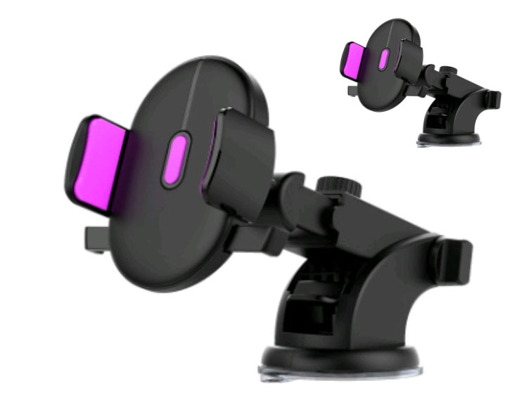 Car Phone Holder Long Rod Telescopic, Car Dashboard Suction Cup Type