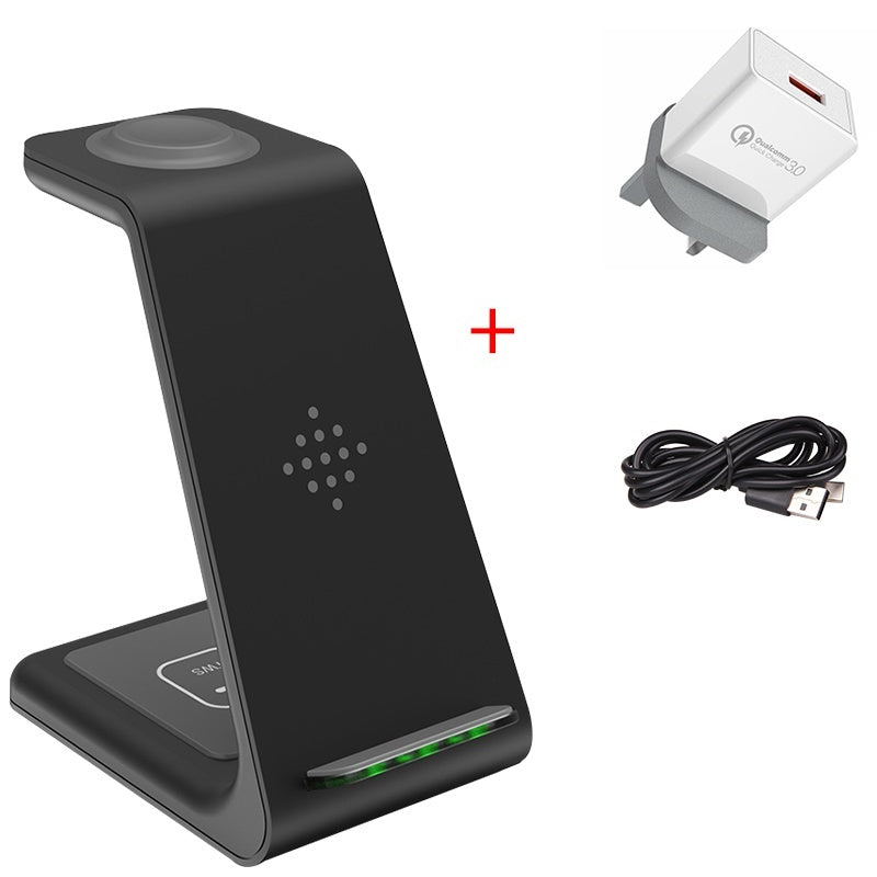 3 In 1 Fast Charging Station Wireless Charger Stand Wireless Quick Charge Dock for Phone Holder