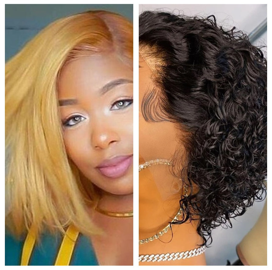 Cut Real Hair Front Lace for women, Wig for women.